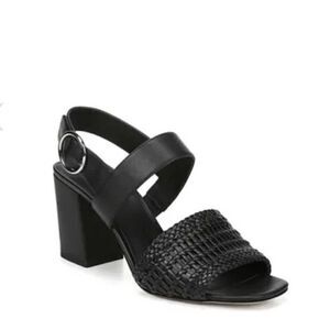 Via Spiga Evelyne Black Sandal with Block Heel